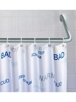 Duschvorhang-Winkelstange in Silber