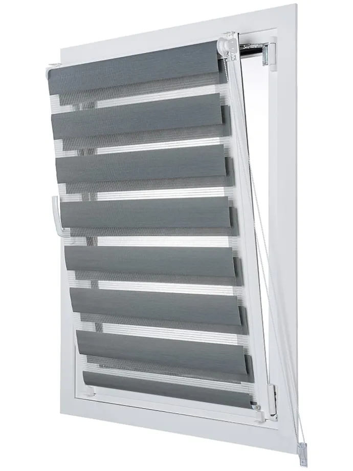 Easyfix-Doppelrollo in Grau