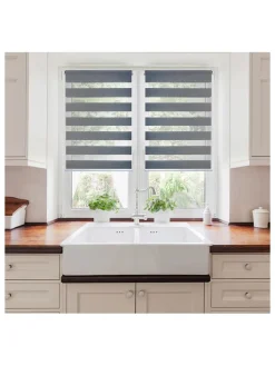 Easyfix-Doppelrollo in Grau