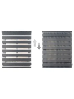 Easyfix-Doppelrollo in Grau