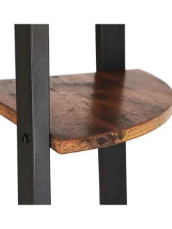 Eckenregal in Braun/ Schwarz - (B)34 x (H)125 x (T)34 cm