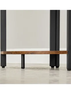 Eckregal in Braun/ Schwarz - (B)30 x (H)150 x (T)30 cm