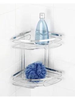 Eckregal in Silber - (B)26,5 x (H)27,5 x (T)19 cm