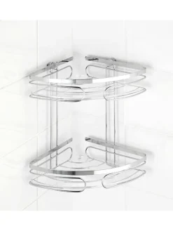 Eckregal in Silber - (B)26,5 x (H)27,5 x (T)19 cm