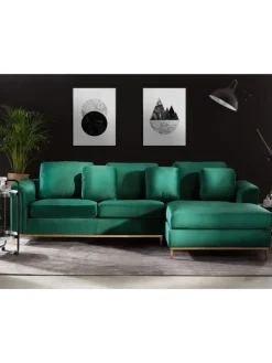 Ecksofa OSLO in Grün - (W) 270 x (H) 64 x (L) 151 cm