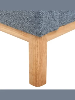 Ecksofa SOSJO in Blau/Braun - (W) 251 x (H) 74 x (L) 132 cm