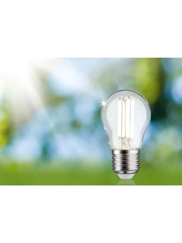 Eco-Line Filament 230V LED Tropfen E27 1er-Set 80 mm 525lm 2,5W 4000K Klar A