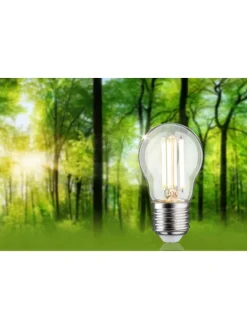 Eco-Line Filament 230V LED Tropfen E27 1er-Set 80 mm 525lm 2,5W 3000K Klar A