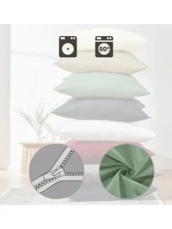 Edel Flanell Kissenbezug Nördlingen in jade