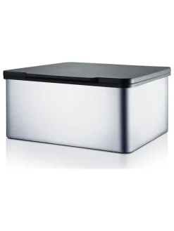Edelstahl-Feuchttücherbox "Menoto" in Silber - (B)15 x (H)7,5 x (T)13 cm