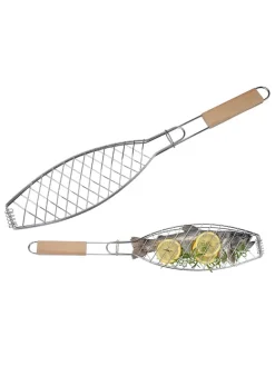 Edelstahl-Fischröster - (L)58 cm