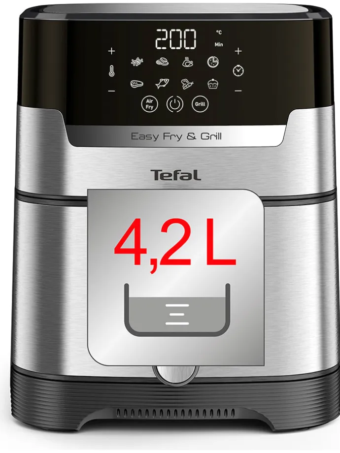 Edelstahl-Heißluftfritteuse "Easy Fry & Grill XL" - 4,2 l