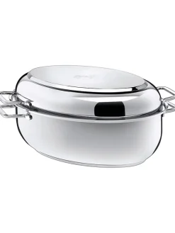 Edelstahl-Multibräter mit Deckel - (H)26 cm - Ø 38 cm