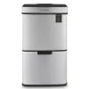 Edelstahl-Recycling-Mülleimer - 64 l