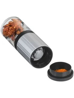 Edelstahl-Salz-/Pfeffermühle - (H)14 cm