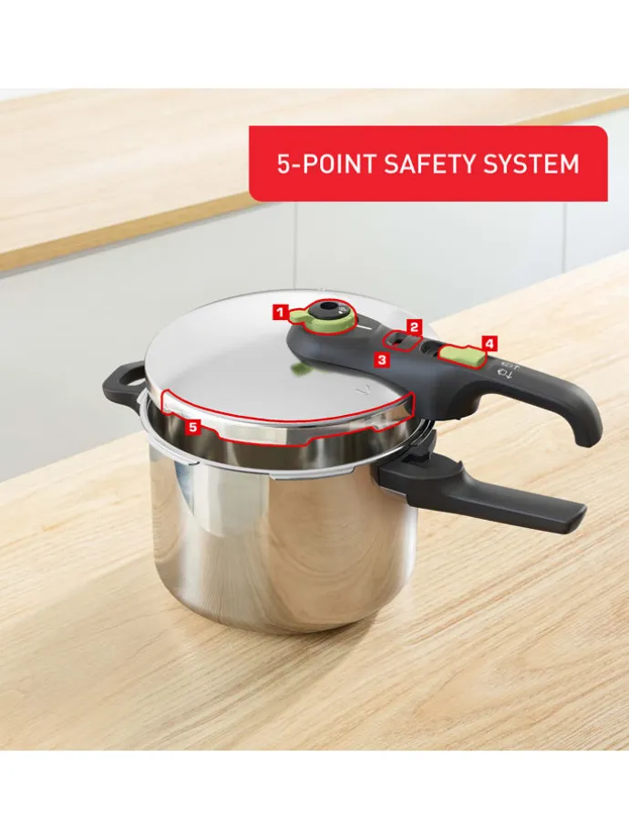 Edelstahl-Schnellkochtopf "Secure trendy" - 6 l