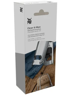 Edelstahl-Sektflaschen-Verschluss ''Clever&More'' - (H)5 x Ø 4 cm