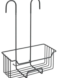 Edelstahl-Thermostat-Duschregal "Milo" in Schwarz - (B)25 x (H)36 x (T)14 cm