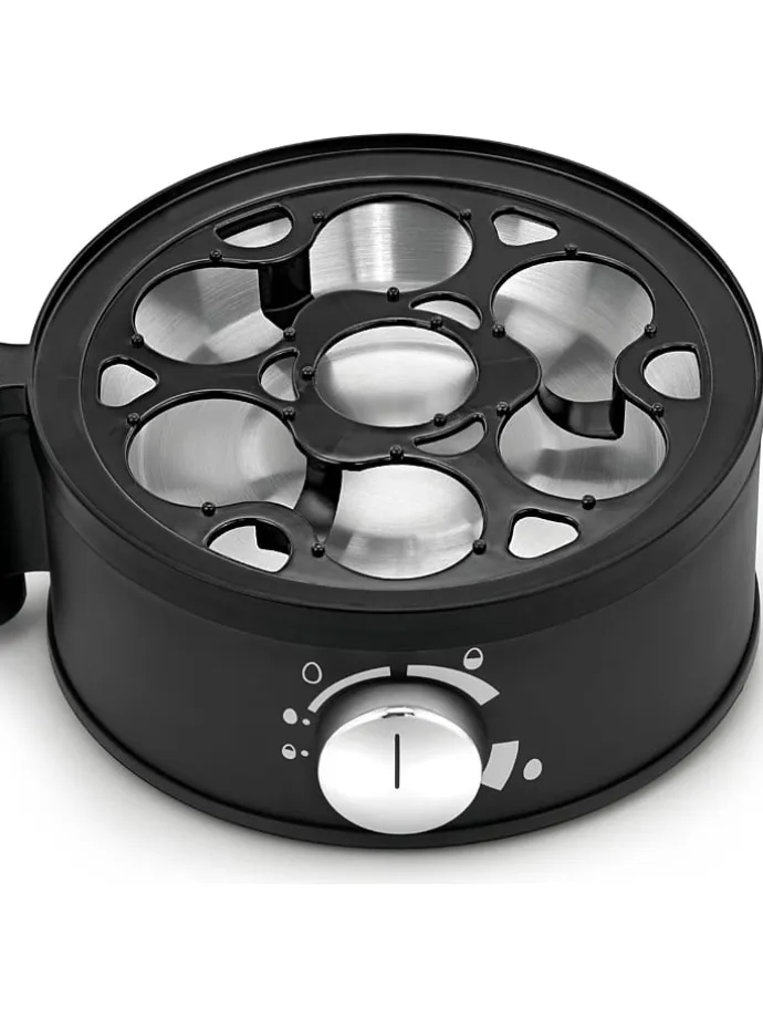 Eierkocher "Stelio" in Silber/ Schwarz