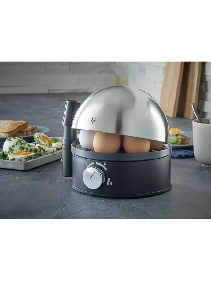 Eierkocher "Stelio" in Silber/ Schwarz