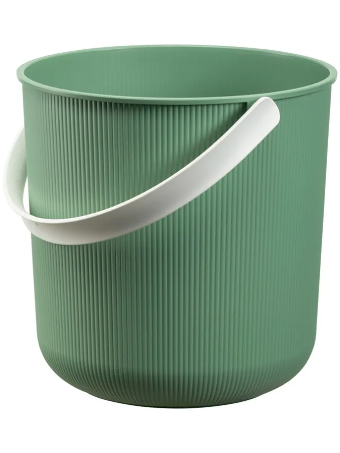 Eimer in Grün/ Weiß - (B)27,7 x (H)25,8 x (T)27,1 cm