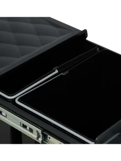 Einbaumülleimer in Schwarz - 2x 15 l