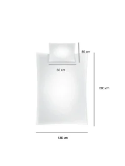 Einfarbige Bettwäsche 100% Baumwolle in Dunkelblau