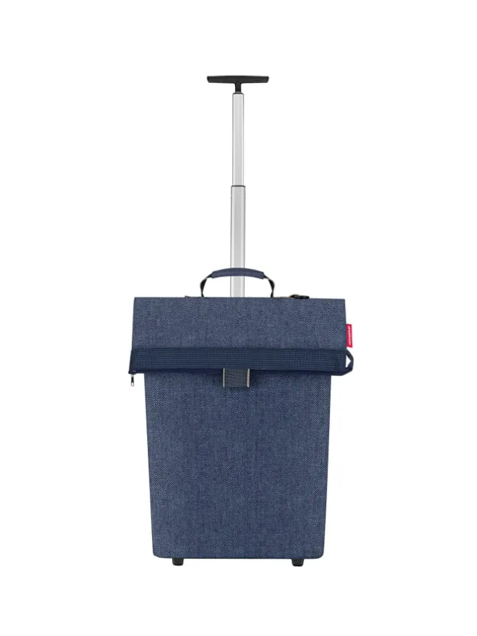 Einkaufstrolley 53 cm in herringbone dark blue