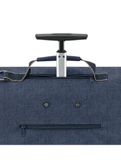 Einkaufstrolley 53 cm in herringbone dark blue