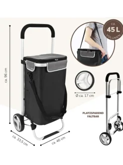 Einkaufstrolley ca. 45 x 96 x 33,5 cm (B/H/T)