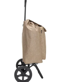 Einkaufstrolley in Beige - (B)43 x (H)100 x (T)40 cm