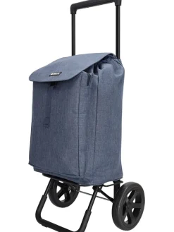 Einkaufstrolley in Blau - (B)43 x (H)100 x (T)40 cm