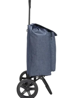 Einkaufstrolley in Blau - (B)43 x (H)100 x (T)40 cm