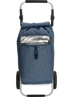 Einkaufstrolley in Dunkelblau - (B)30 x (H)58 x (T)24 cm