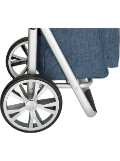 Einkaufstrolley in Dunkelblau - (B)30 x (H)58 x (T)24 cm