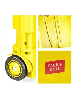 Einkaufstrolley in Gelb