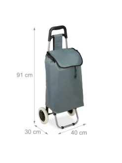 Einkaufstrolley in Grau