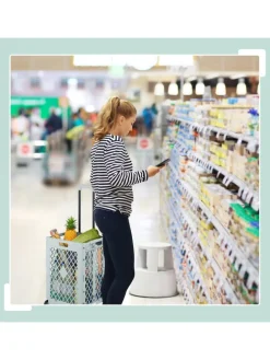 Einkaufstrolley in Grau