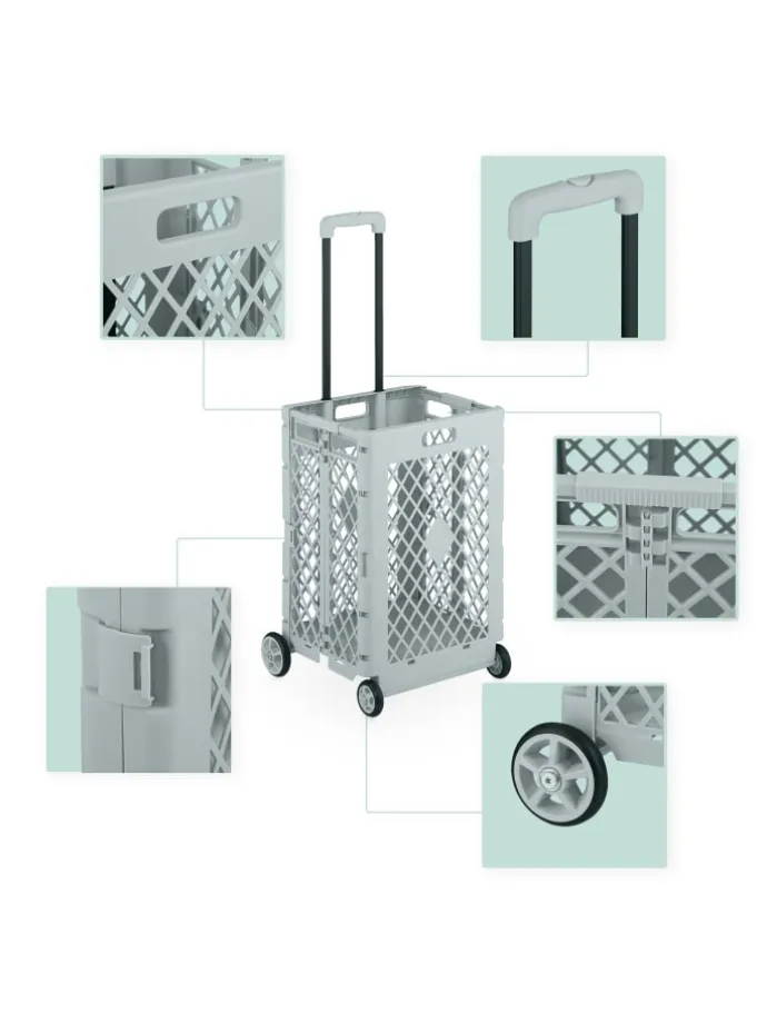 Einkaufstrolley in Grau