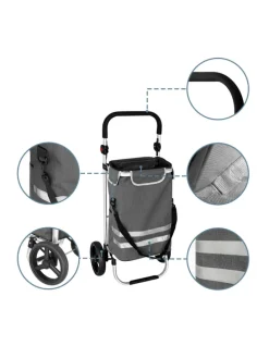 Einkaufstrolley in Grau - 45 l