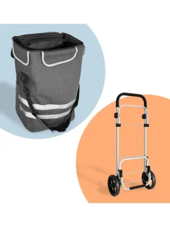 Einkaufstrolley in Grau - 45 l