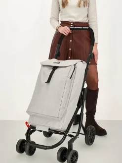 Einkaufstrolley in Grau - (B)60 x (H)113 x (T)40 cm