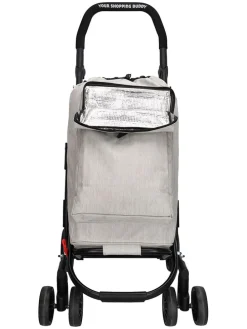 Einkaufstrolley in Grau - (B)60 x (H)113 x (T)40 cm