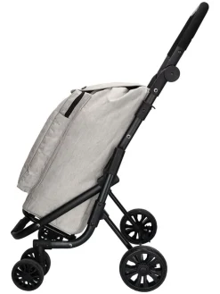 Einkaufstrolley in Grau - (B)60 x (H)113 x (T)40 cm