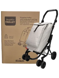 Einkaufstrolley in Grau - (B)60 x (H)113 x (T)40 cm