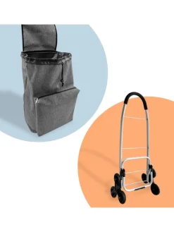 Einkaufstrolley in Grau - 45 l