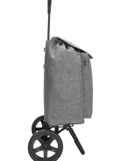 Einkaufstrolley in Grau - (B)43 x (H)100 x (T)40 cm