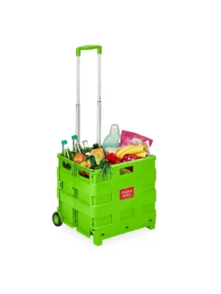 Einkaufstrolley in Grün