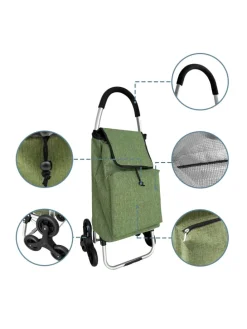 Einkaufstrolley in Grün - 45 l