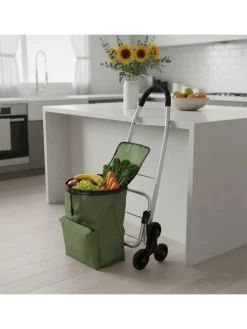 Einkaufstrolley in Grün - 45 l